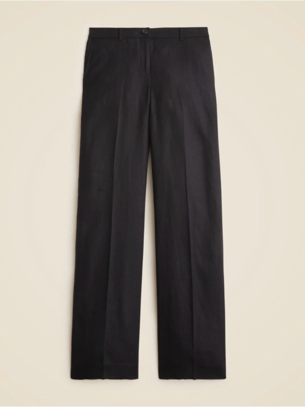 J. Crew Linen Black Wide-Leg Dress Pants